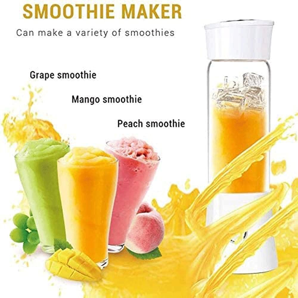 Appliances Fruit Juicer Electric USB Rechargeable Portable Blender Machine Sports Bottle Juicing Cup (Color : White)