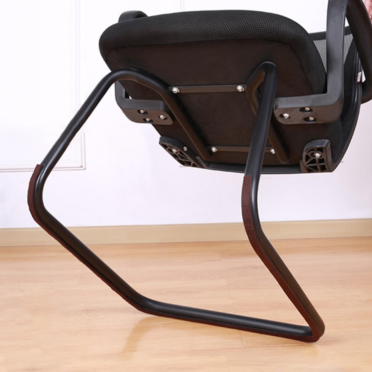 Generic 2pcs Brown Chair Floor Protector Furniture Feet Mats Stool Leg Pads for Hardwood Floor Protection, 1524×12.7mm Anti-Skid Cushion for Home and Office Use