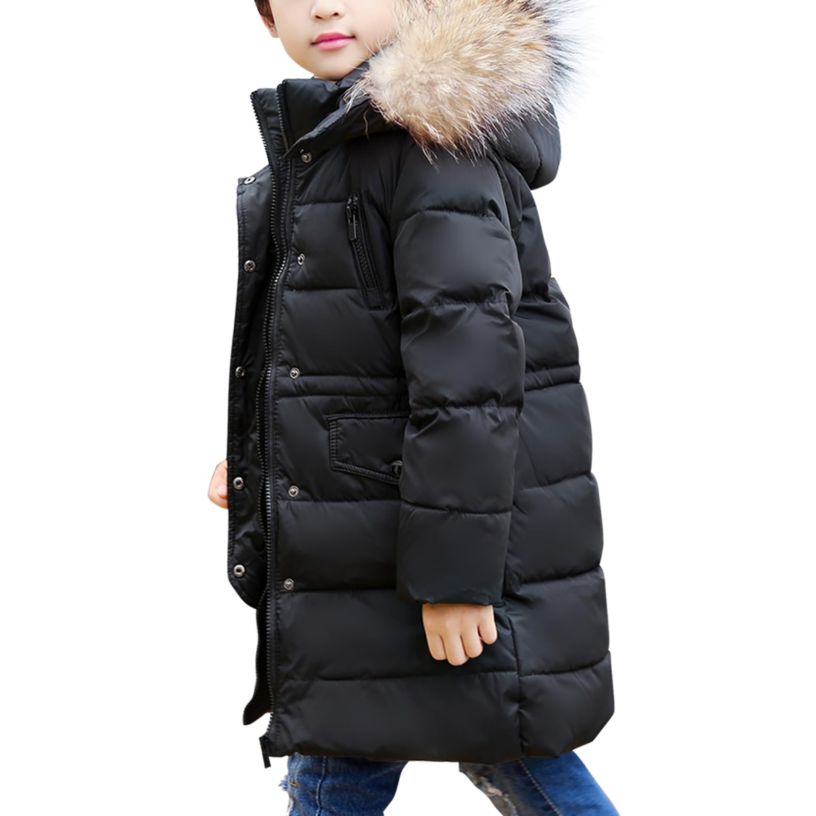 MEILONGER Garçons Filles hiver vestes doudounes enfants Ski vestes à capuche doudoune épais dchneesuit manteau coupe - vent et imperméable