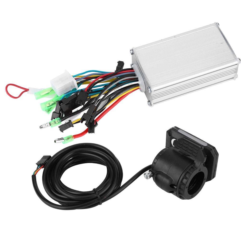 Controlador de Bicicleta eléctrica de Motor, Controlador de Velocidad de Motor sin escobillas de 24 V-48 V y Panel de Pantalla LCD Resistente al Agua para Scooter eléctrico
