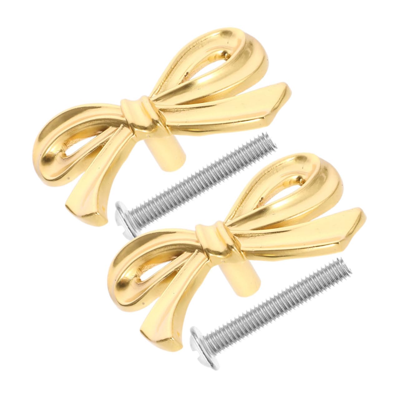 Operitacx 5 Set Maniglia Ad in Ottone Cassetto Forma Cucina Pomello A Farfalla Vivaio Pomelli Per Comò Per Ragazze Pomelli Del Comò Con Fiocco Dorato Piccole Manopole D'oro 2 Pezzi*5