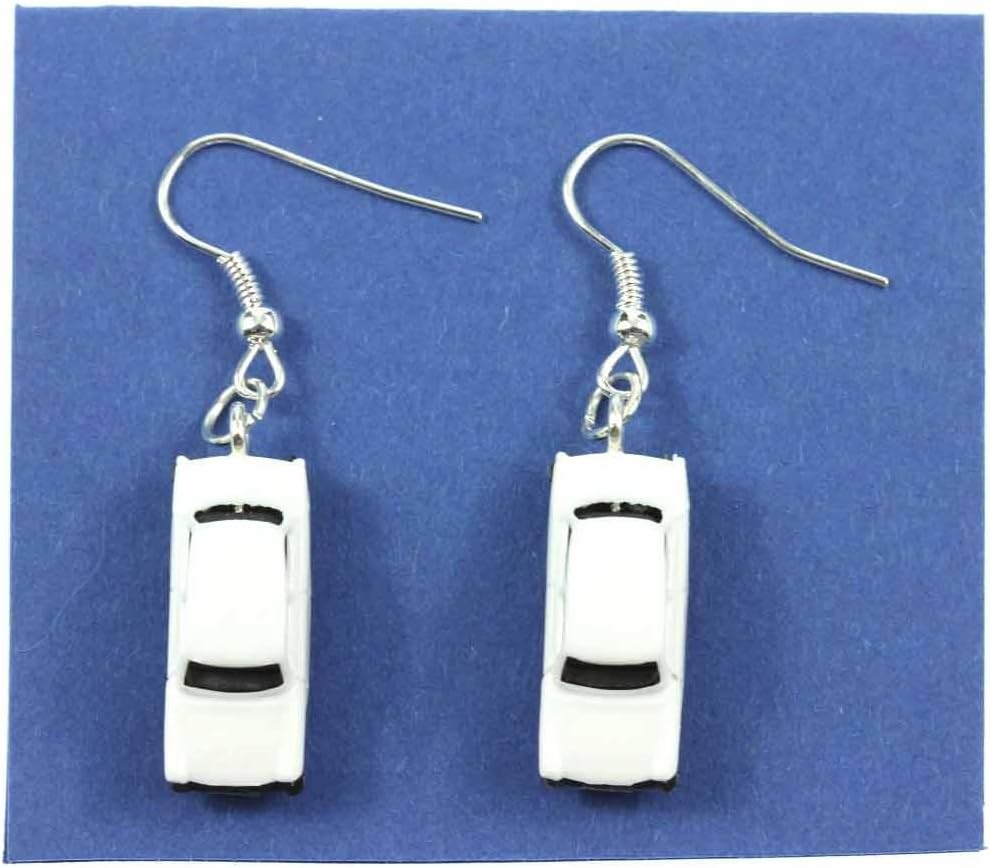 Trabi Trabant GDR East Germany DDR German Car Vintage Earrings Miniblings White