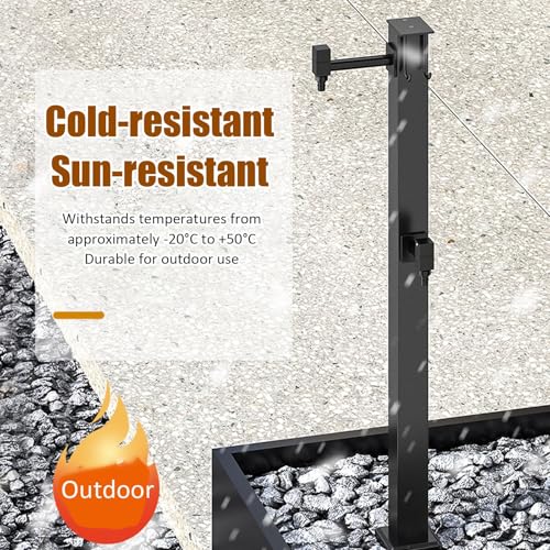 Colonne d'eau extérieure acier inoxydable 2 robinets entrée sol et latérale