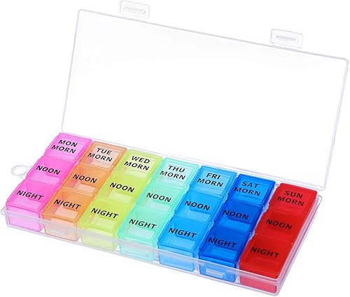 Compartimentos grandes Pastillero de viaje Meds Pastillero De Viaje Divisor de Medicamentos Portátil Organizador de Medicamentos Caja de