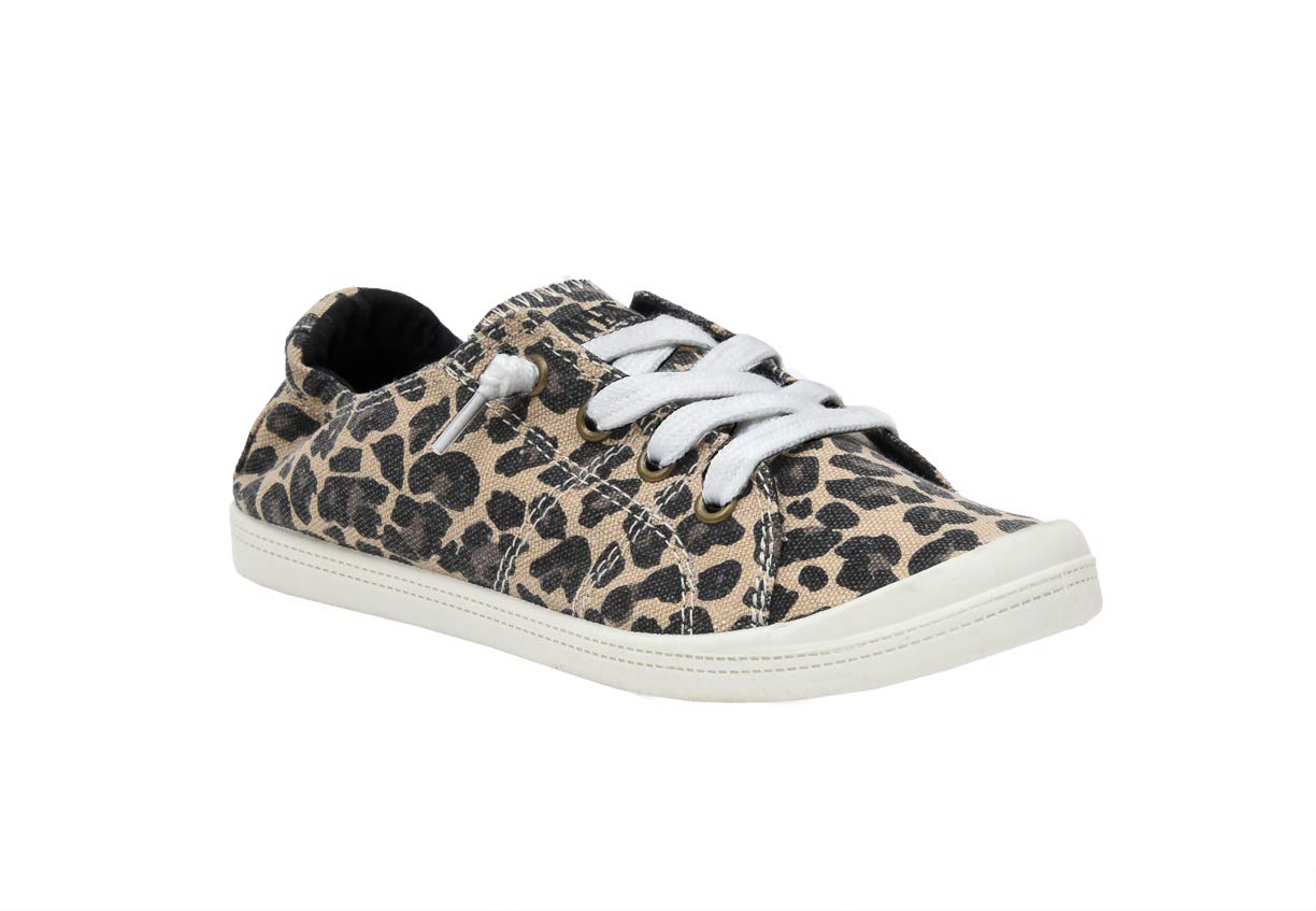 Women's Reesa Canvas Sneaker, Cheetah, 7.5 Wide