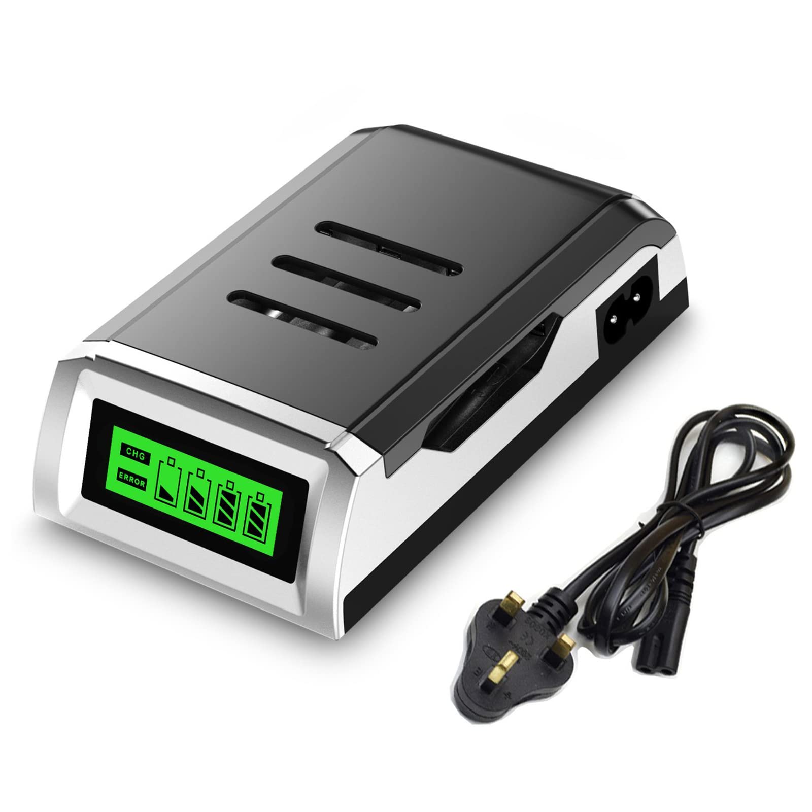 Caricabatterie Per Pile AA E AAA - Ricarica Intelligente Con Display LCD - Foto 3