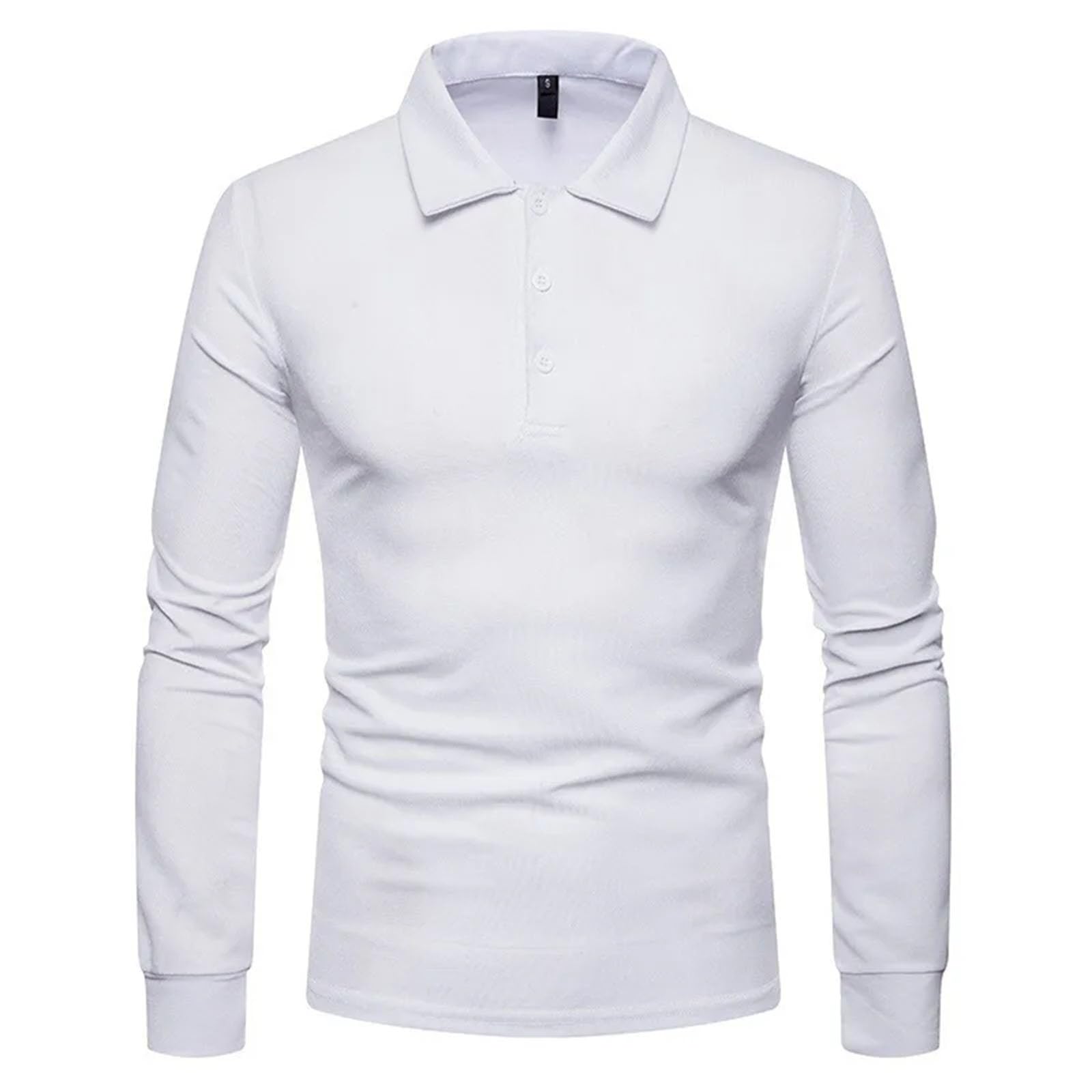Herren Mode Golf Poloshirt Herren Kragen Slim Fit Schnelltrocknend Sport Langarm Casual T-Shirt