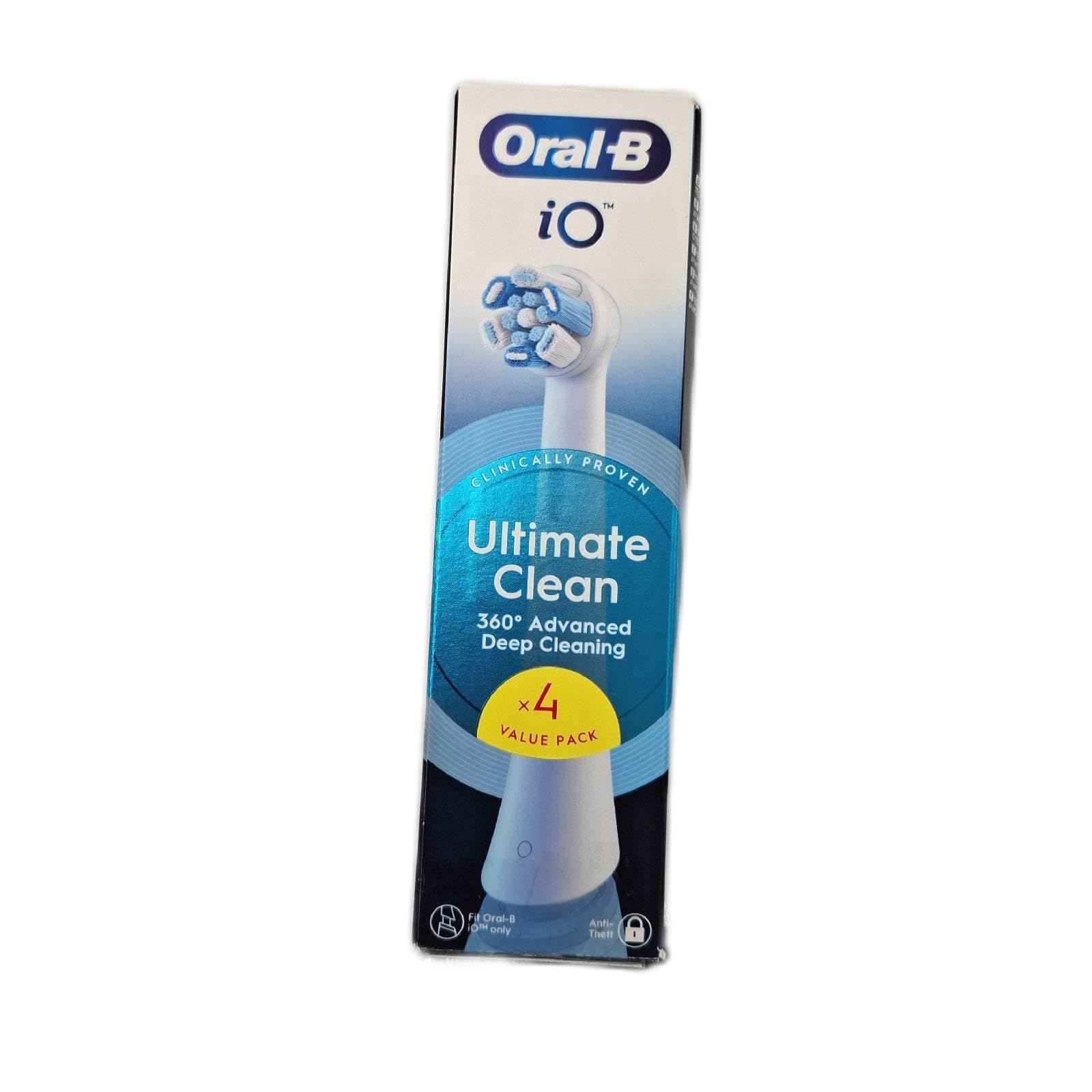 Oral-B Ultimate Clean Genuine White Replacement Brushes Set of 4 Deep Brushing Dental Plaque Removal Round Brush for Oral B iO Electric Brushes-image-12