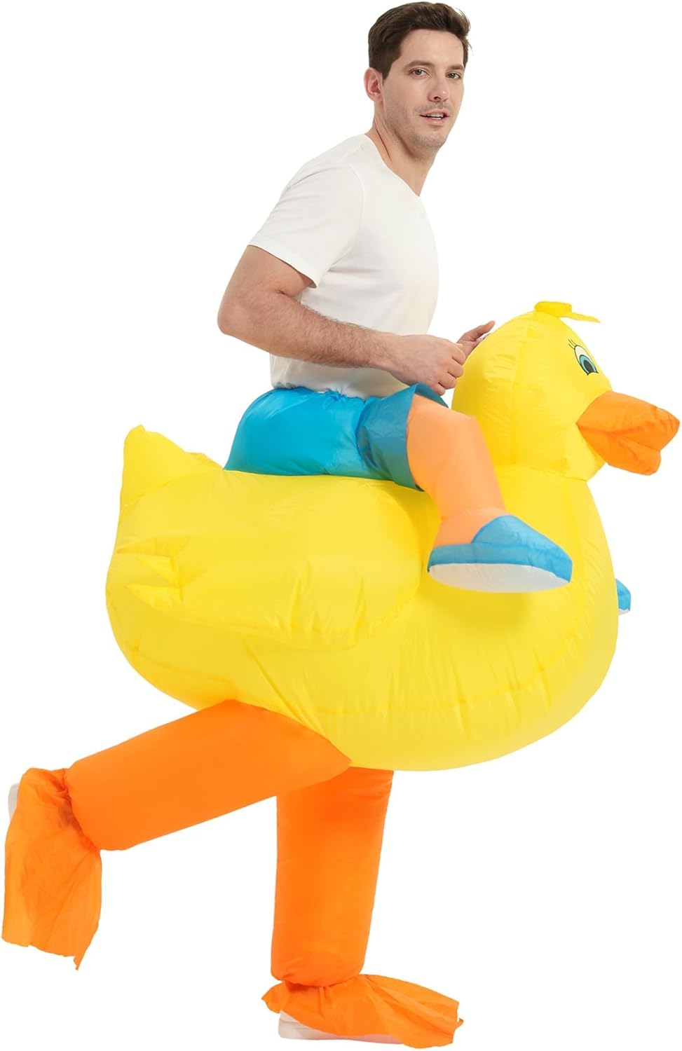Inflatable Yellow Duck Costume Halloween Animal Party Fancy Dress - Image 2