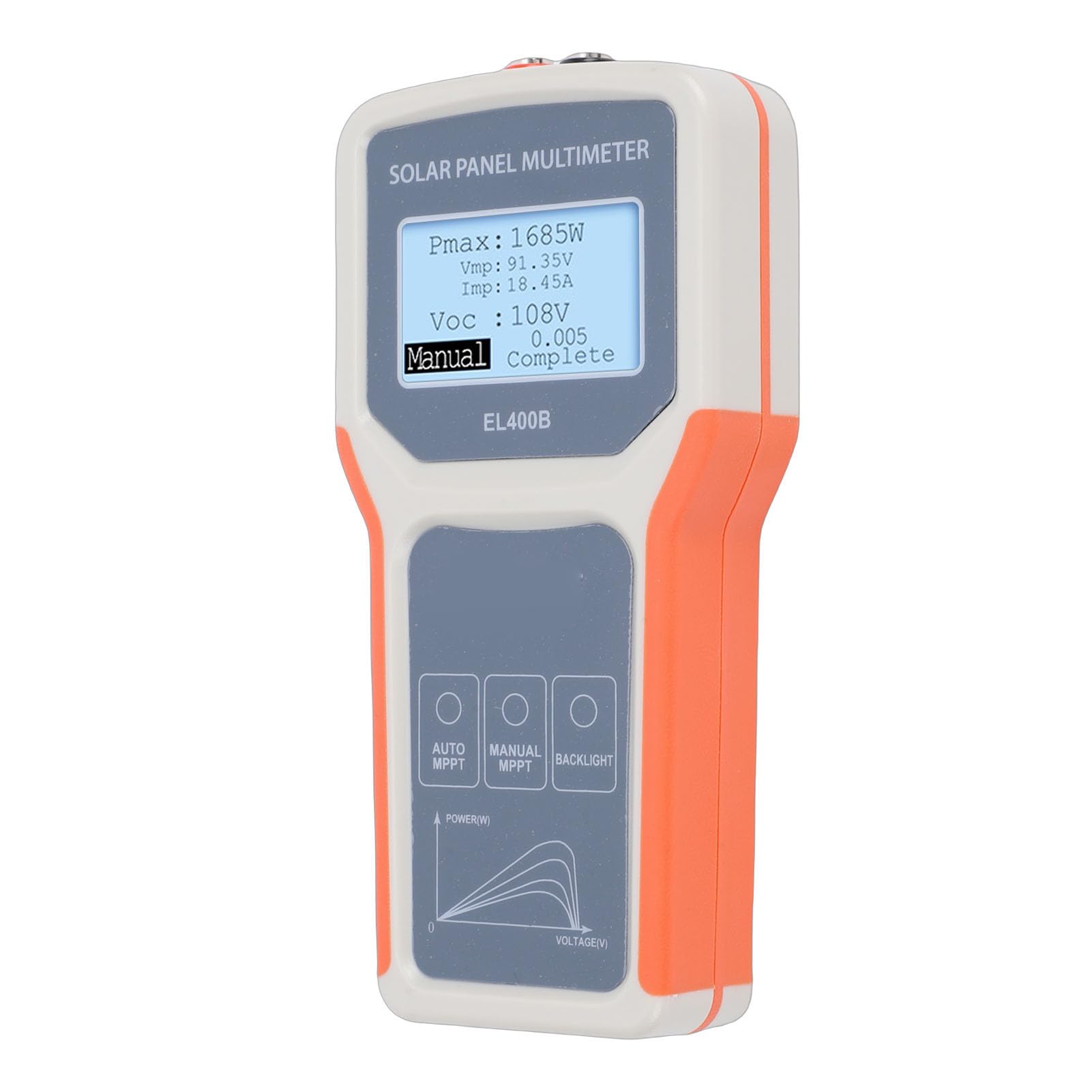 SIXRUN Tester per Pannelli Solari, Multimetro Fotovoltaico MPPT con Display LCD, Misura Tensione e Corrente per Sistemi Solari da 5-400 W per Utenti e Installatori