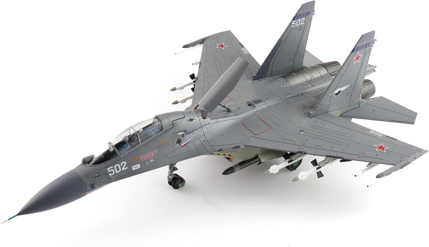 Hobby Master | 1:72 Scale Diecast Military Aircraft Replica | Su-30Mk Multi-Role Fighter 502, Russian Air Force, 2011 | Model HA9551