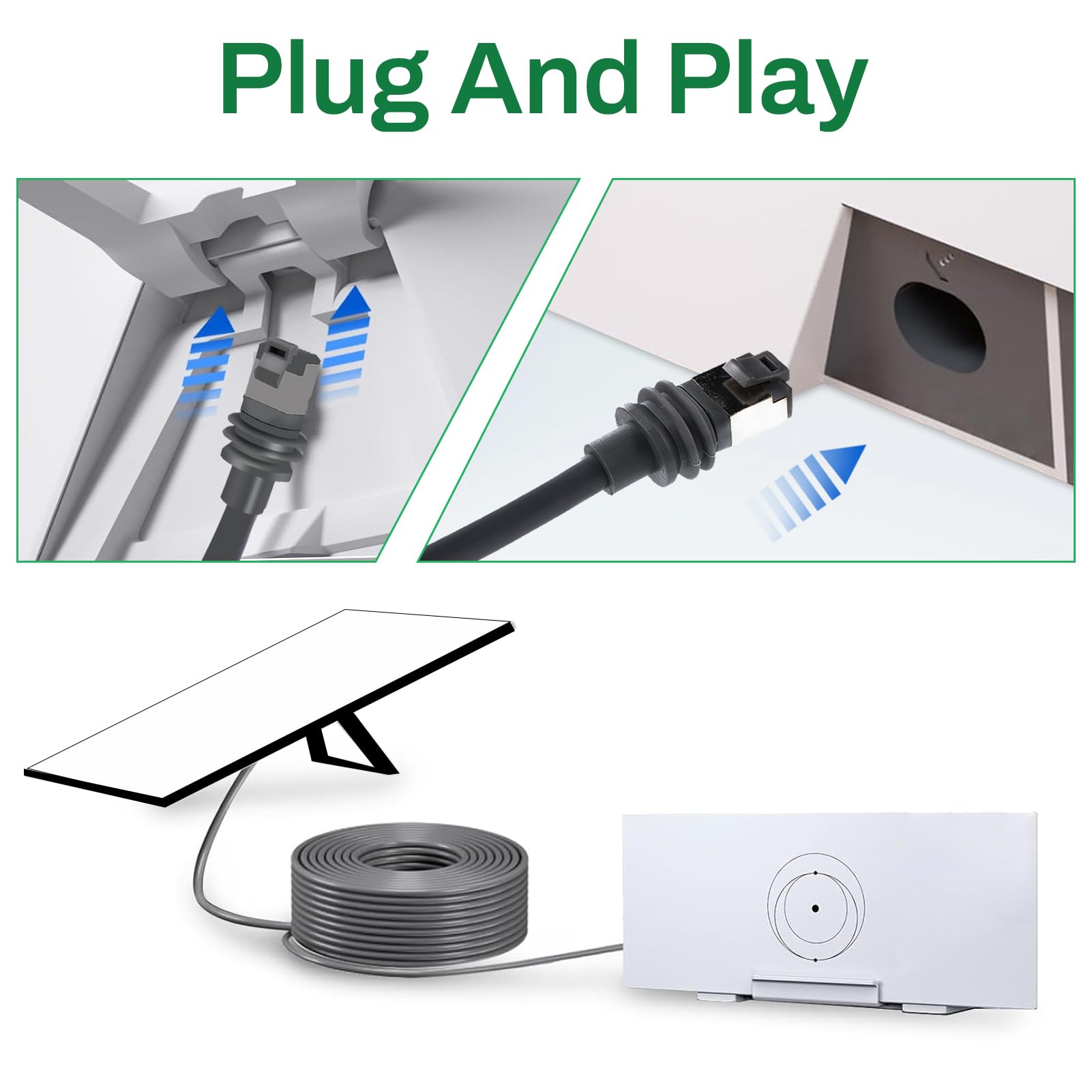 DEWIN Cavo Starlink Gen 3,Cavo per Antenna Starlink Gen 3 Prolunga Starlink Gen 3 per Standard Actuated V3 1200 Mbps (5m)