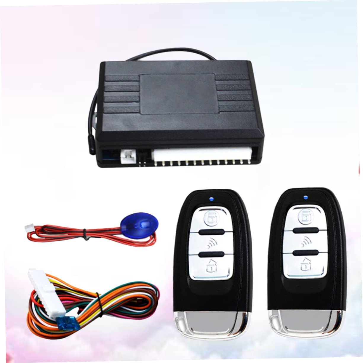 PartyKindom Kit De Cierre Centralizado para Puertas De Coche con Sistema De Entrada Sin Llave Luz Direccional y Botón De Apertura del Maletero para Uso Diario