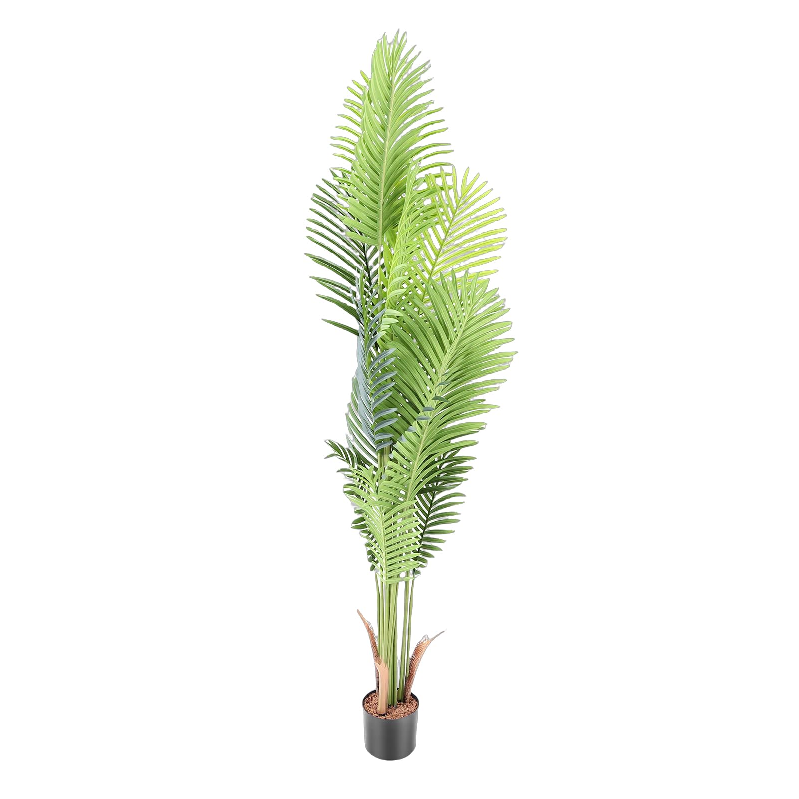 Palma artificiale in plastica, finta pianta tropicale realistica, decorazione perfetta per la casa e l'ufficio per gli amanti della natura (1,2 m)