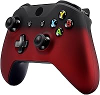 Vista 4 de eXtremeRate Cubierta de placa frontal roja sombra para controlador inalámbrico Xbox One modelo 1708, carcasa frontal suave al tacto para Xbox One S
