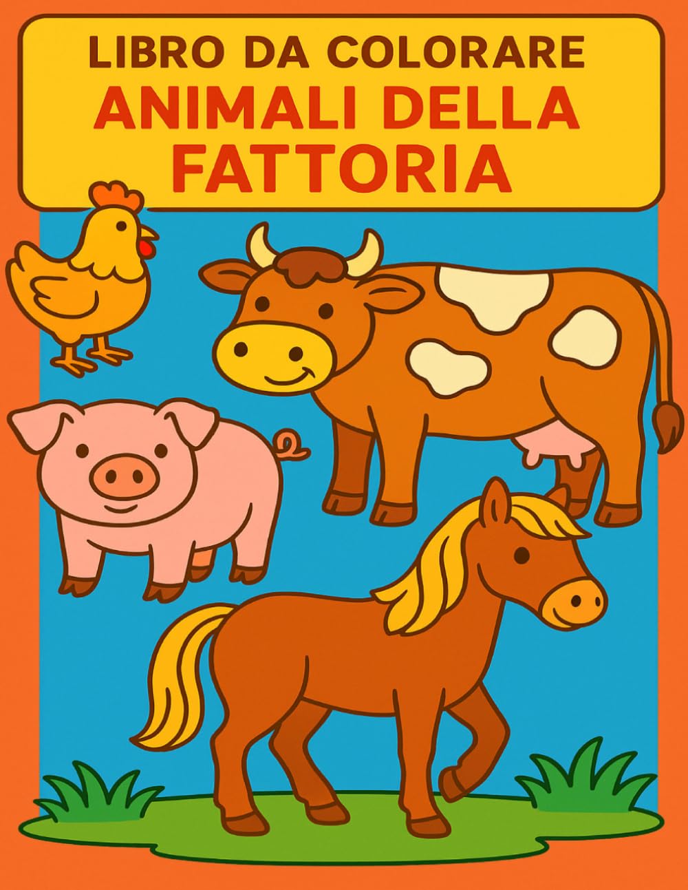 Libro da colorare Animali della fattoria