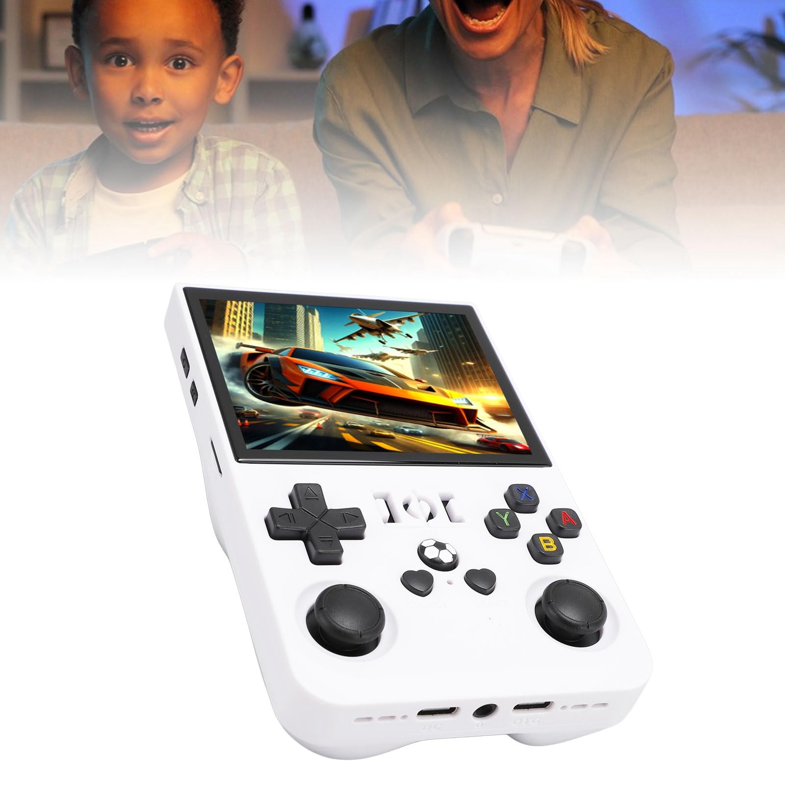 ASHATA Console da gioco portatile in stile retrò con schermo da 4 pollici e batteria da 4000 mAh per giocare ovunque (128 GB)