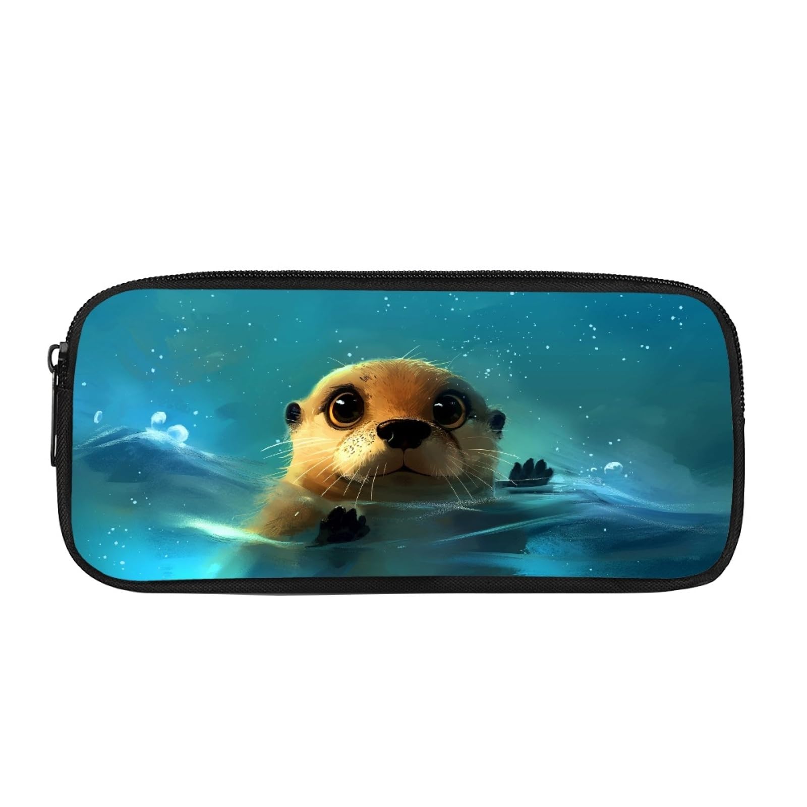 Coloranimal Cute Otter Pencil Case Pouch for Kids Pencil Bag for Boys Girls Pen Case with Zipper Lightweight Middle School Pen Pouch Bag School Supplies — image 1