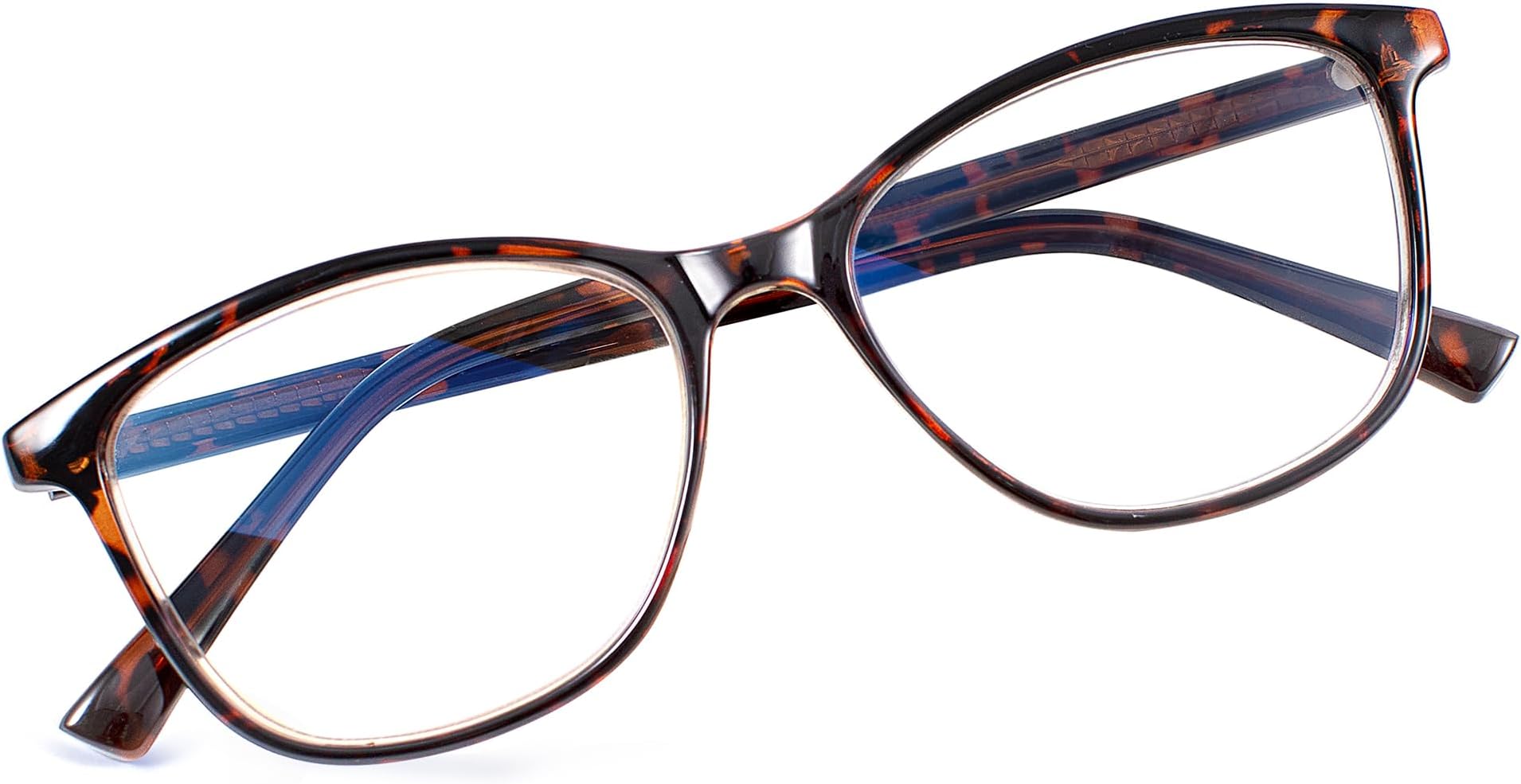 Square Vintage TR90 Blue Light Blocking Reading Glasses for Women, Anti Glare/Eyestrain Computer Readers
