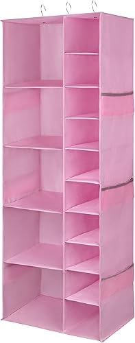 Miniatura 8 de Libeder Organizador de zapatos para armario, 15 estantes de almacenamiento colgantes para armario, 10 estantes organizadores de zapatos y 5