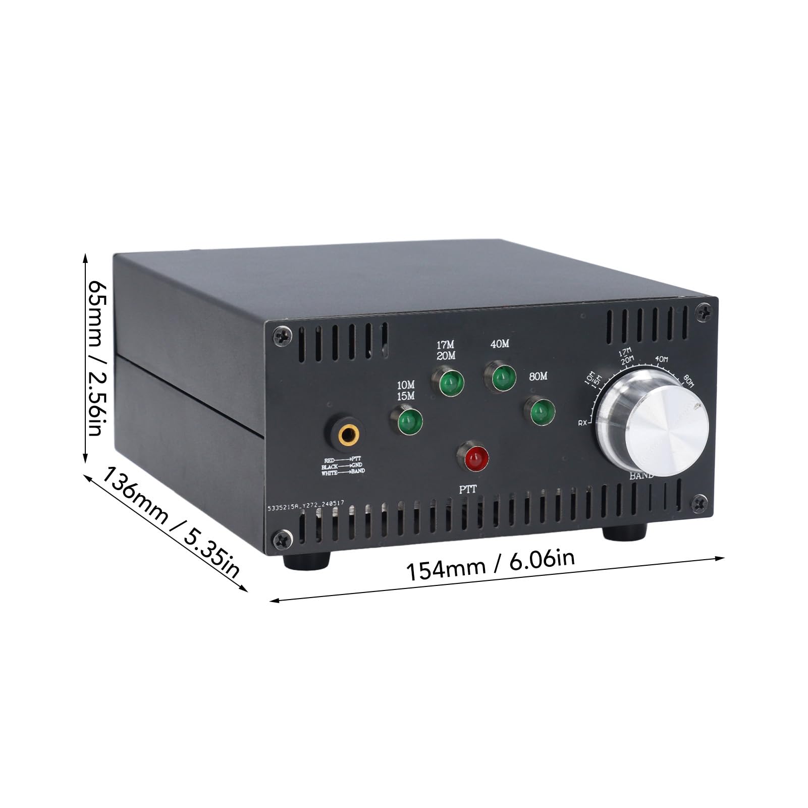 Marhynchus Tragbarer Kurzwellen-Leistungsverstärker, 80–120 W Ausgangsleistung, 2 MHz–30 MHz Frequenzbereich mit Aluminiumlegierungsgehäuse und Integriertem Lüfter, für - und XIEGU-Bänder