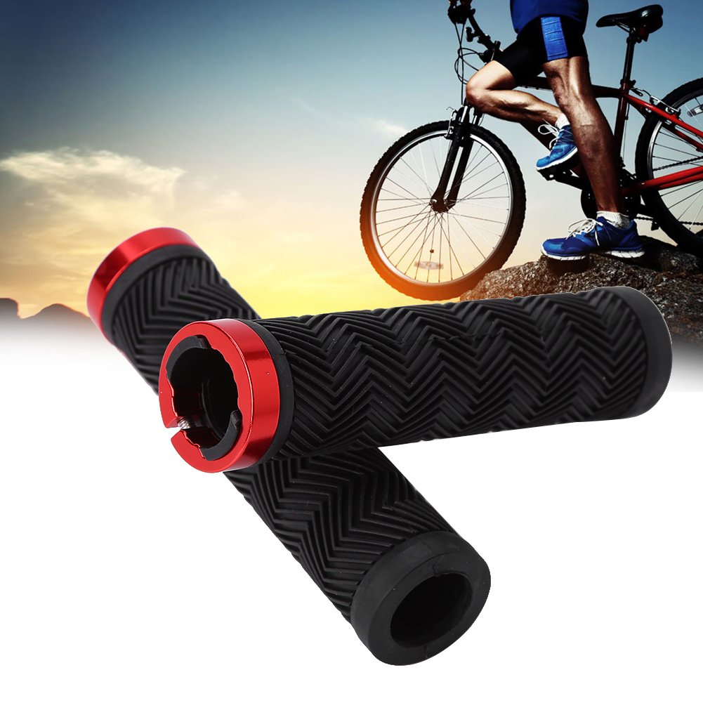 Ligne verte - Poignées de guidon de vélo CNC vtt 22.2mm, verrouillage sur poignée de vélo vtt