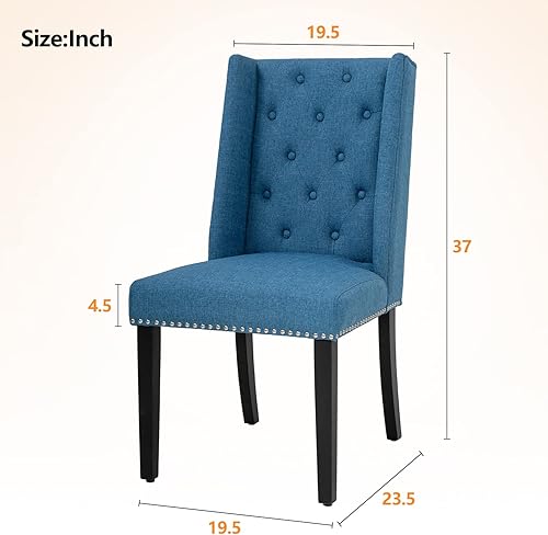 Miniatura 3 de FDW Sillas de comedor, sillas de cocina para sala de estar, sillas de comedor (juego de 2) sillas laterales para restaurante, hogar, cocina, sala de