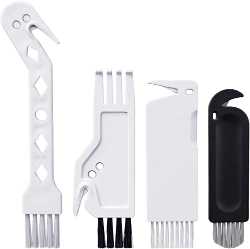 Tweruna 4-Pack Universal Robot Vacuum Cleaning Brush Set, Nylon Bristle Roller Brushes for iRobot, Shark, Ecovacs