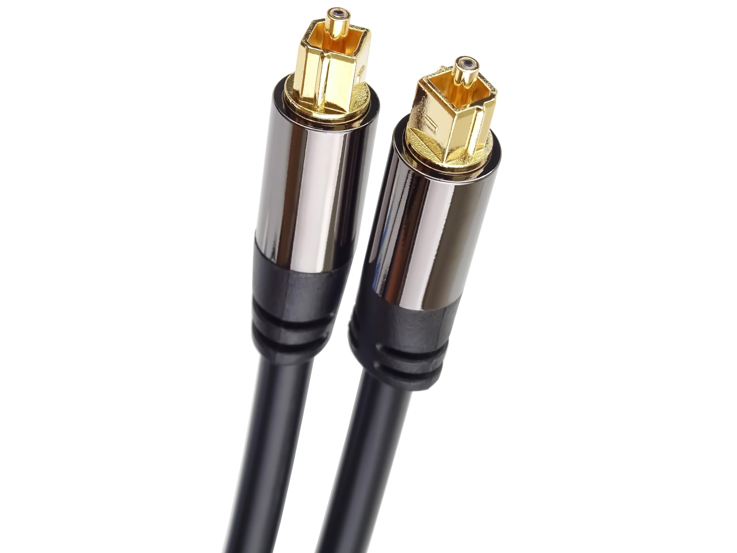 PremiumCord 0.5m Toslink Optyczny kabel audio 6mm OD Toslink Plug-on męski kabel cyfrowy do HiFi Stereo dźwiękowy telewizor HQ Audio lutowane czarne srebrne złoto