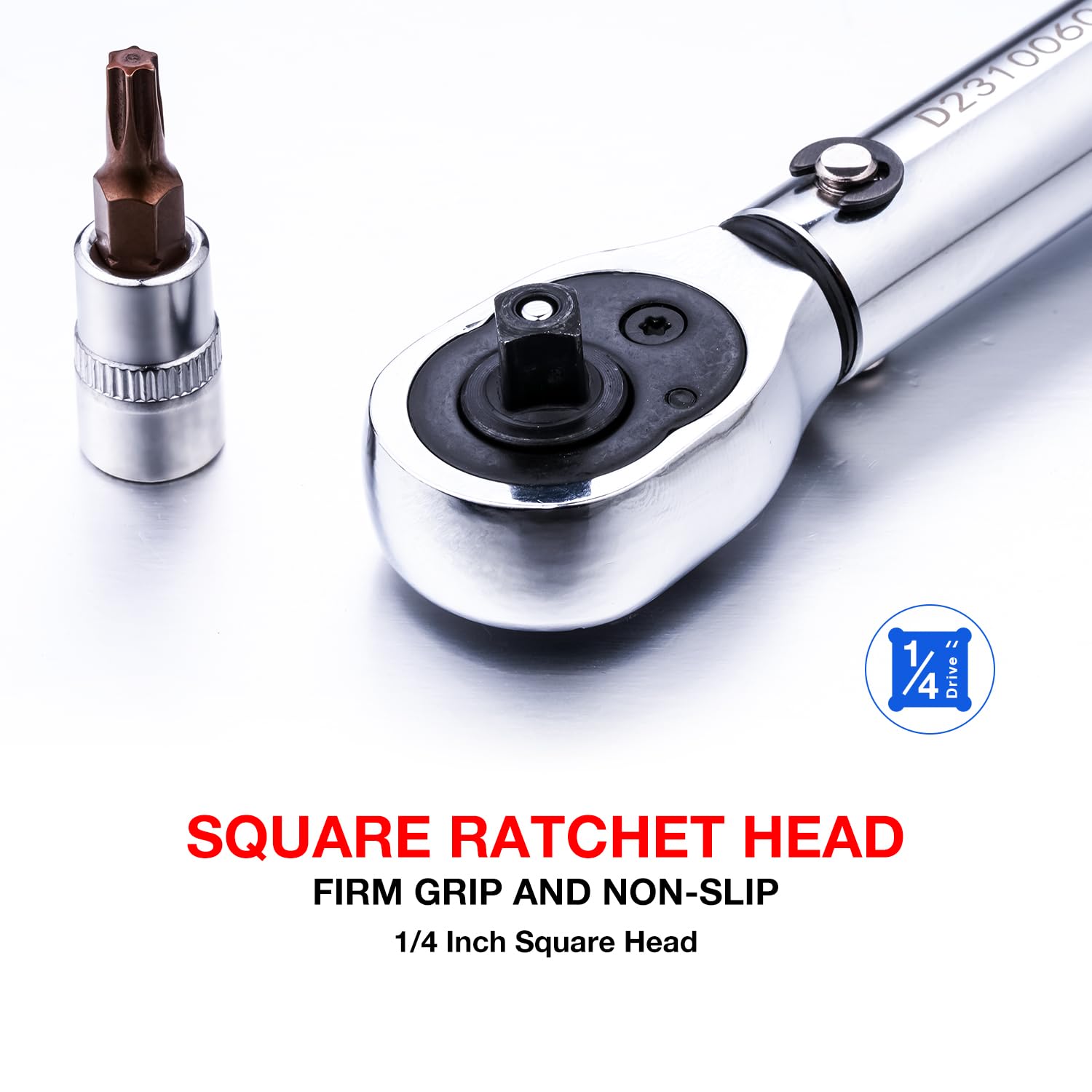 KATSU Chiave Dinamometrica a Scatto 1/4" 50 Pezzi 2-24Nm Set di Chiavi Dinamometriche per Bici 72Denti, Attrezzo Meccanico Acciaio al Cromo Vanadio per Riparazione Biciclette Strada e Montagna