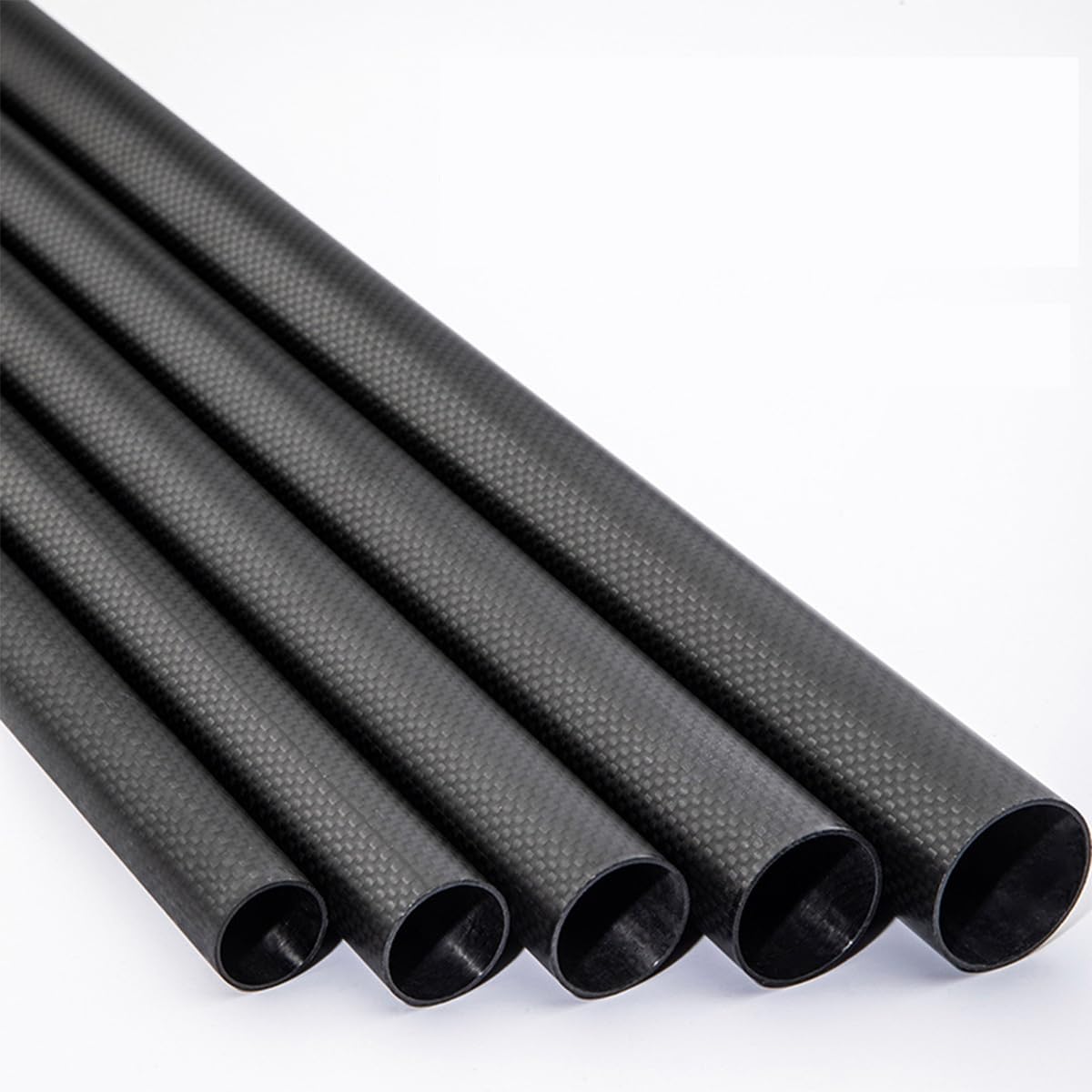 2 STK Kohlefaserrohre 600mm 3K-Rolle Gewickelt Matt Ø 8mm 10mm 12mm16mm 18mm 20mm 22mm 25mm 30mm Hochfest Leicht Hohlstange Für Drohne RC Modelle DIY(25 * 23 * 600mm)