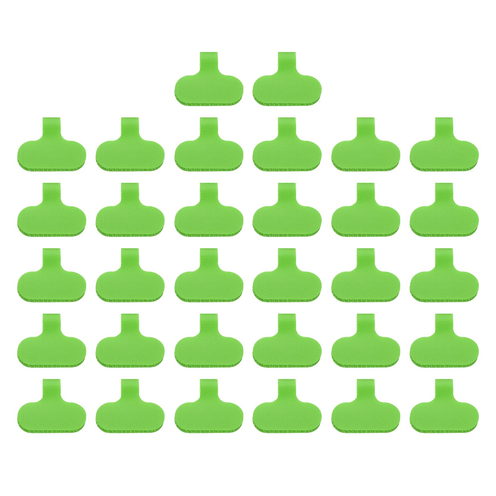 PATIKIL 2.4 x 1.5 Inch Cable Labels, 32 Pcs Electronic Cable Identification Tags Nylon Write on Wire Labels Oval Cord Tags Labeling for Electronics Management Organization, Green