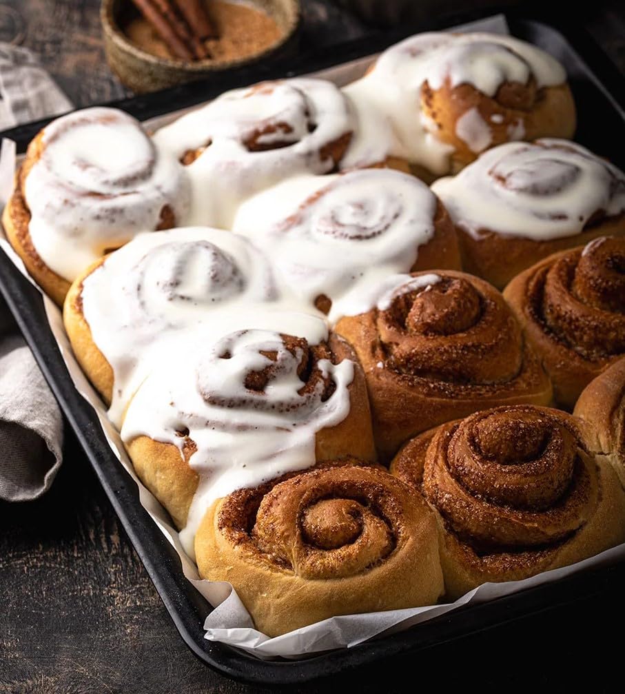 RUF - Cinnamon Rolls, Preparado Alimenticio en Polvo, Glaseado de Azucar, 8 porciones, 497gr