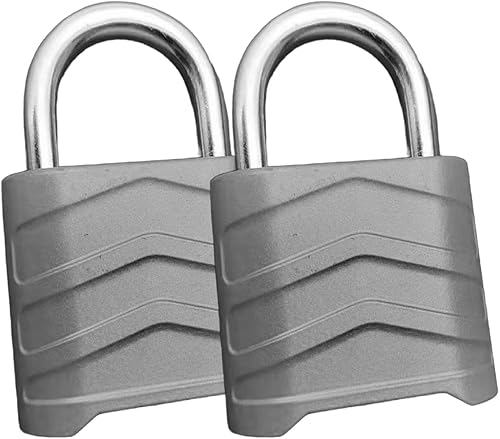 Miniatura 9 de Candado combinado para exteriores, 2.2 pulgadas, 2.205 in, ligero, resistente a la intemperie, 4 digitales, cuerpo de aluminio de seguridad