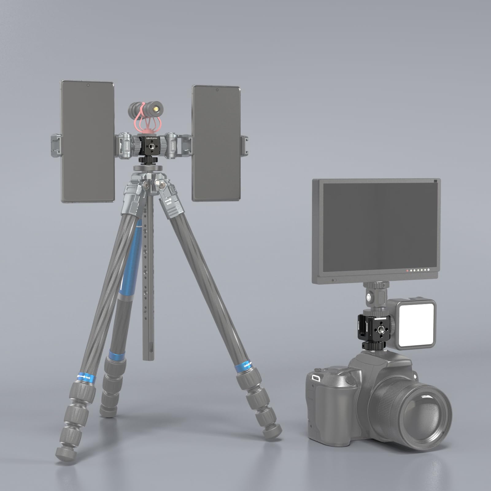 Cold Shoe Adapter, kaltschuhadapter mit 3/8''-Schraubenloch auf 1/4''-Schraubenloch, Aluminiumlegierung Hot Shoe Extension Bracke für DSLR Kamera Blitzlicht, Monitor, Mikrofon-Schwarz