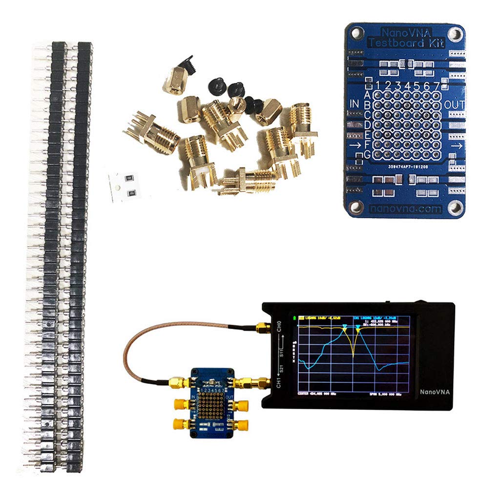 HLLR Power Strips NanoVNA Testboard Kit Analizador de vectores Tablero de Prueba Web VNA RF Demo Set Tool