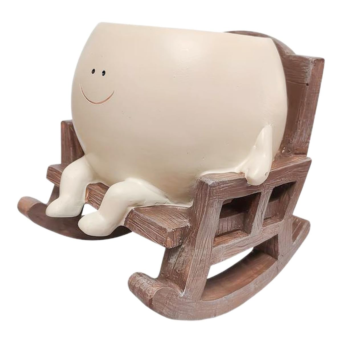 Pot de fleurs suspendu original et drôle en forme de fauteuil à bascule pour plante grasse