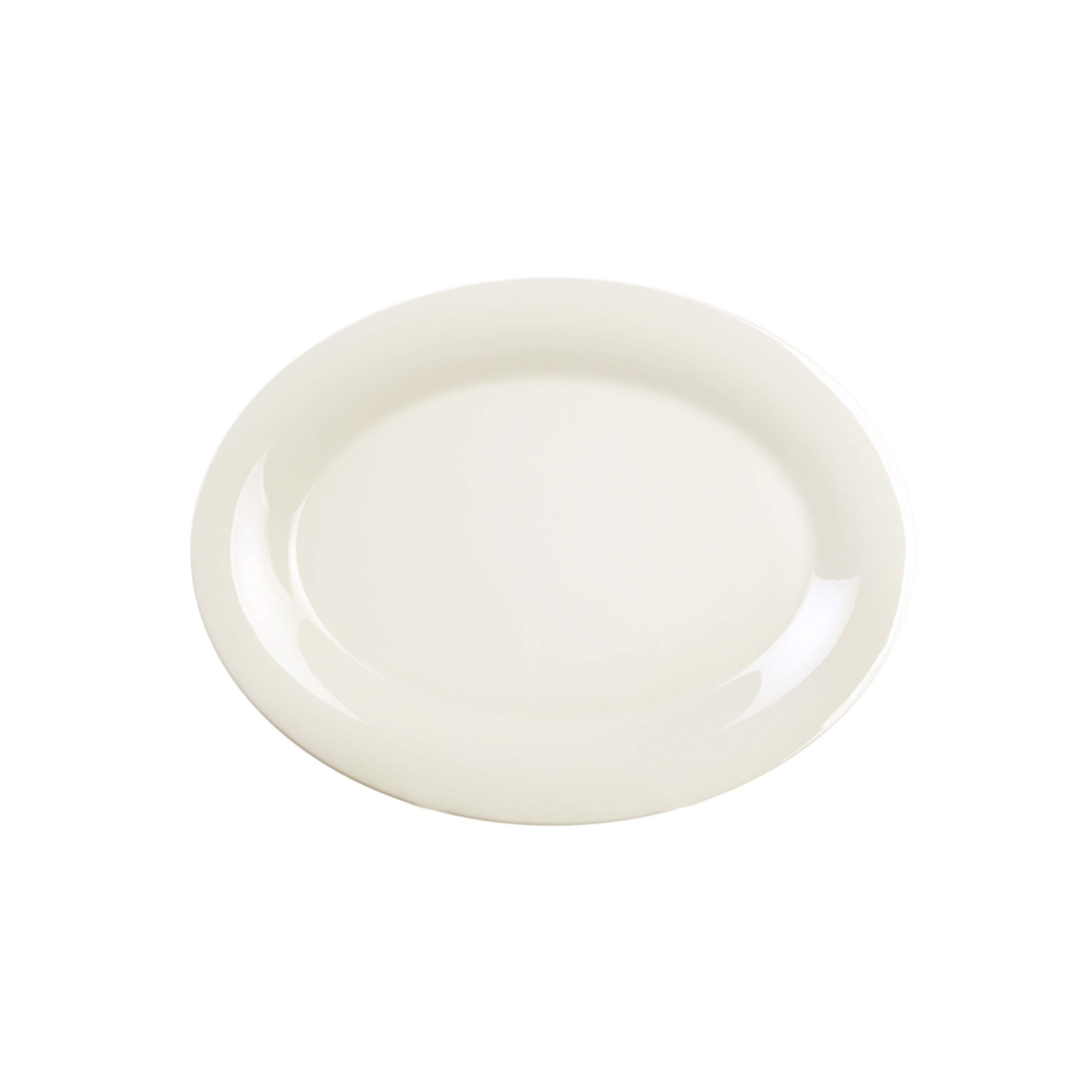 Color ivory melamine dinnerware collection 9.5 x 7.25 inch oval platter by Thunder Group – Large, Melamine, Ivory, Model CR209V