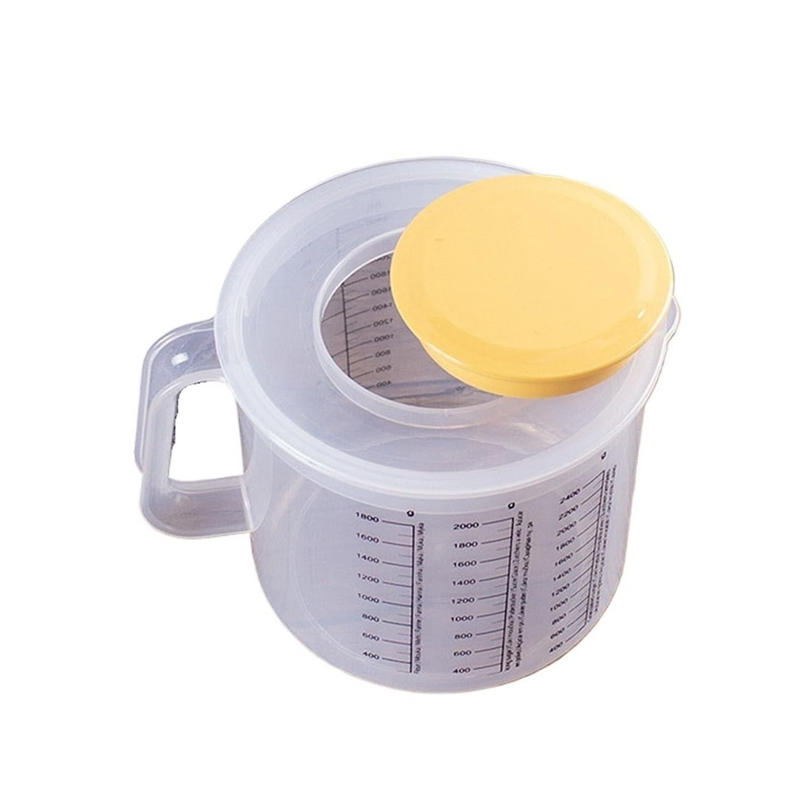 Taza medidora for hornear de gran capacidad, 2,5l, báscula, tazón mezcla for cocina, 1 ud