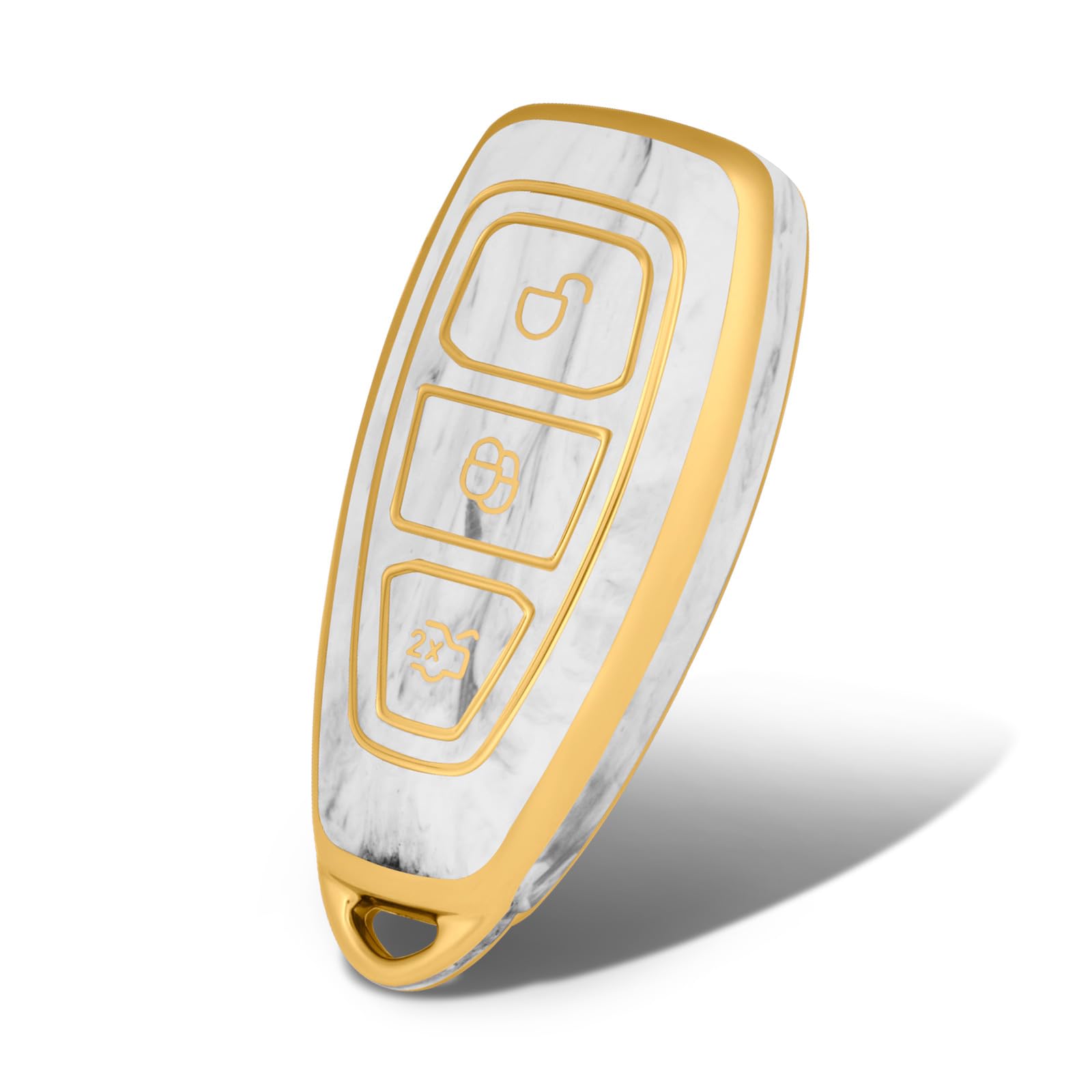 WORCAS for Ford 3 Button Key Fob Cover,Premium Soft TPU Key Fob Cover Case Compatible with Ford C-MAX Escape Fiesta Focus RS Fusion(Ink Pattern)