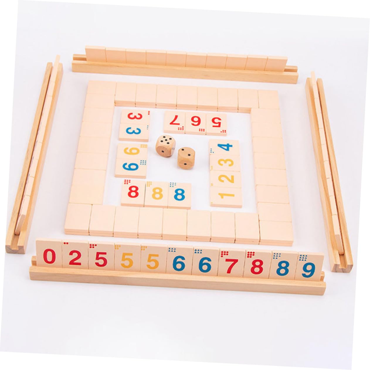 TOYANDONA Jeu de Société en Bois Fermez la Boîte Jeu de Dés Interactif et Divertissant pour Soirées en Famille ou Entre Amis Bar Club