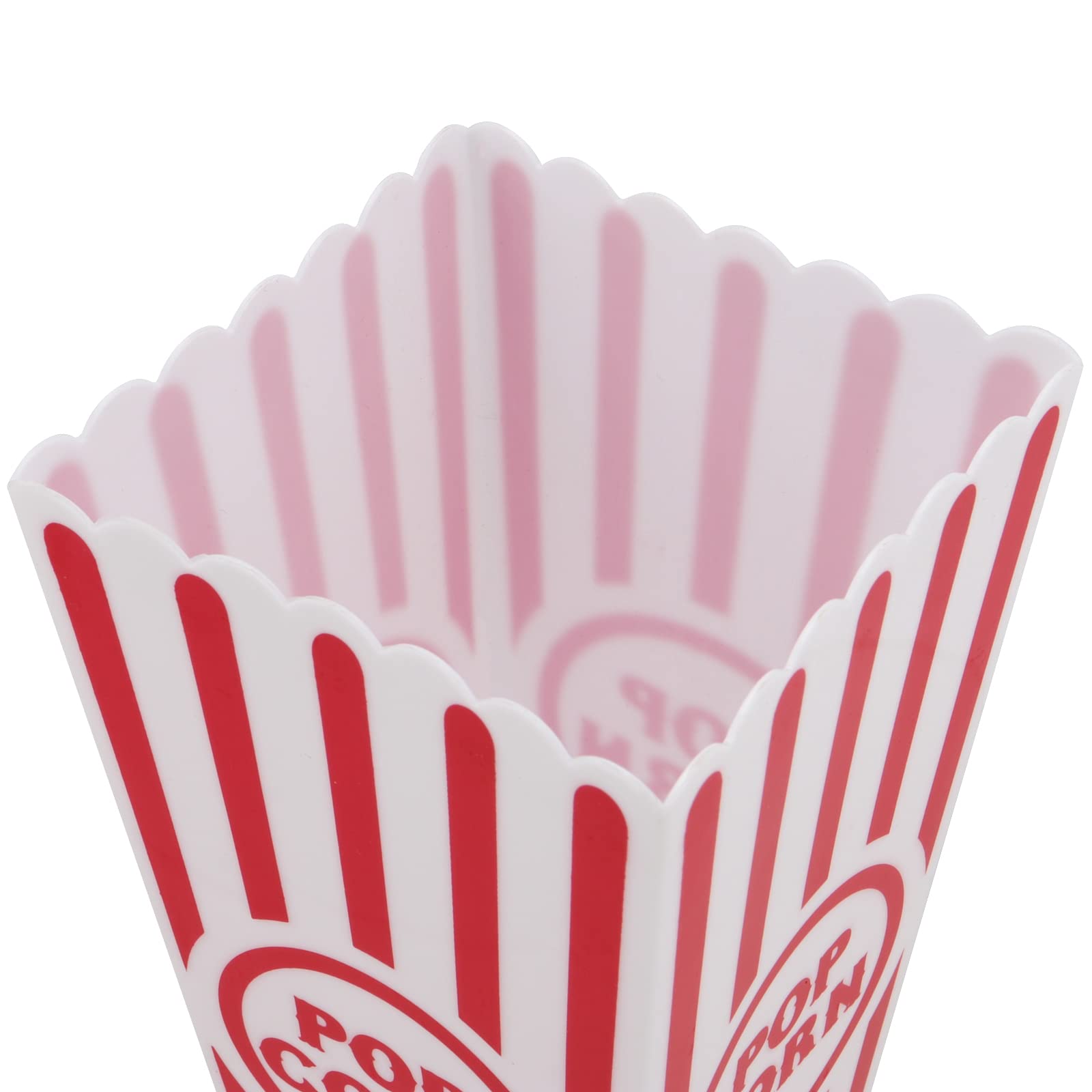 Contenitori Popcorn Stile Retrò - 20 Pezzi, Plastica, Righe Rosse E Bianche, Per Feste - Foto 2