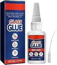 GNAUMORE Super Glue Verre,Colle Céramique,Colle Forte pour des Collages Verre sur Verre,Super Adhésive pour Porcelaine,Adhésif Puissant & Séchage Rapide pour Réparations de Céramique 1PC