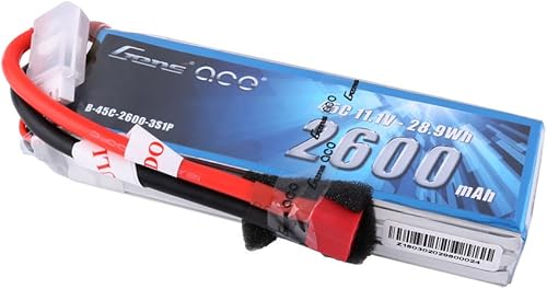 Miniatura 4 de Gens ace LiPo - Batería (2600 mAh, 3S, 11,1 V, 45 C, con enchufe de Deans para Easy-Pro Glider PZ P-47, Addiction X 3D, avión grande, diseño de avión