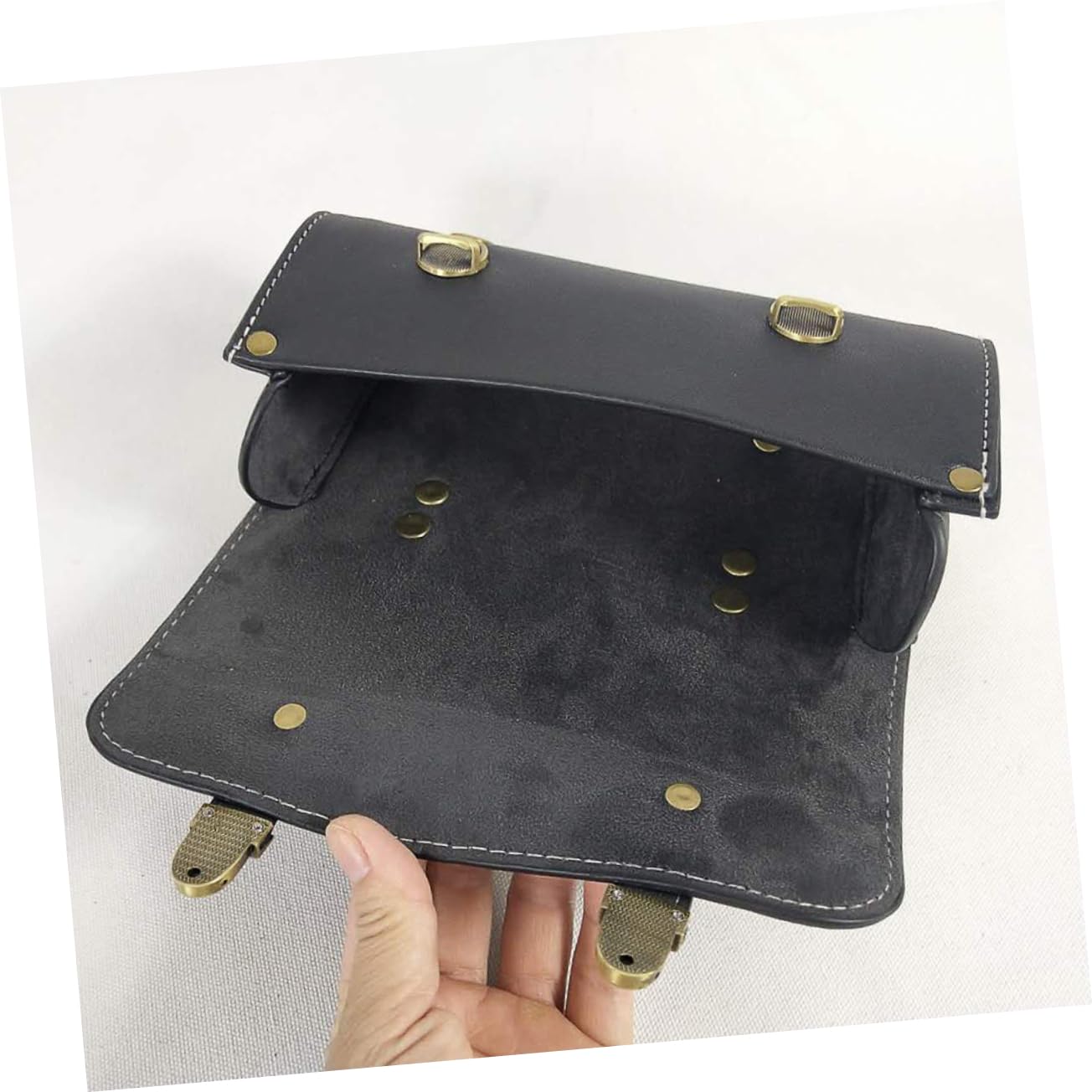 Borsa Laterale Moto in Pelle Resistente Fibbia a Sgancio Rapido, Borsa Portatile Posteriore Per Bici e Scooter Elettrici, Per Trasporto Attrezzi e Uso Automobilistico