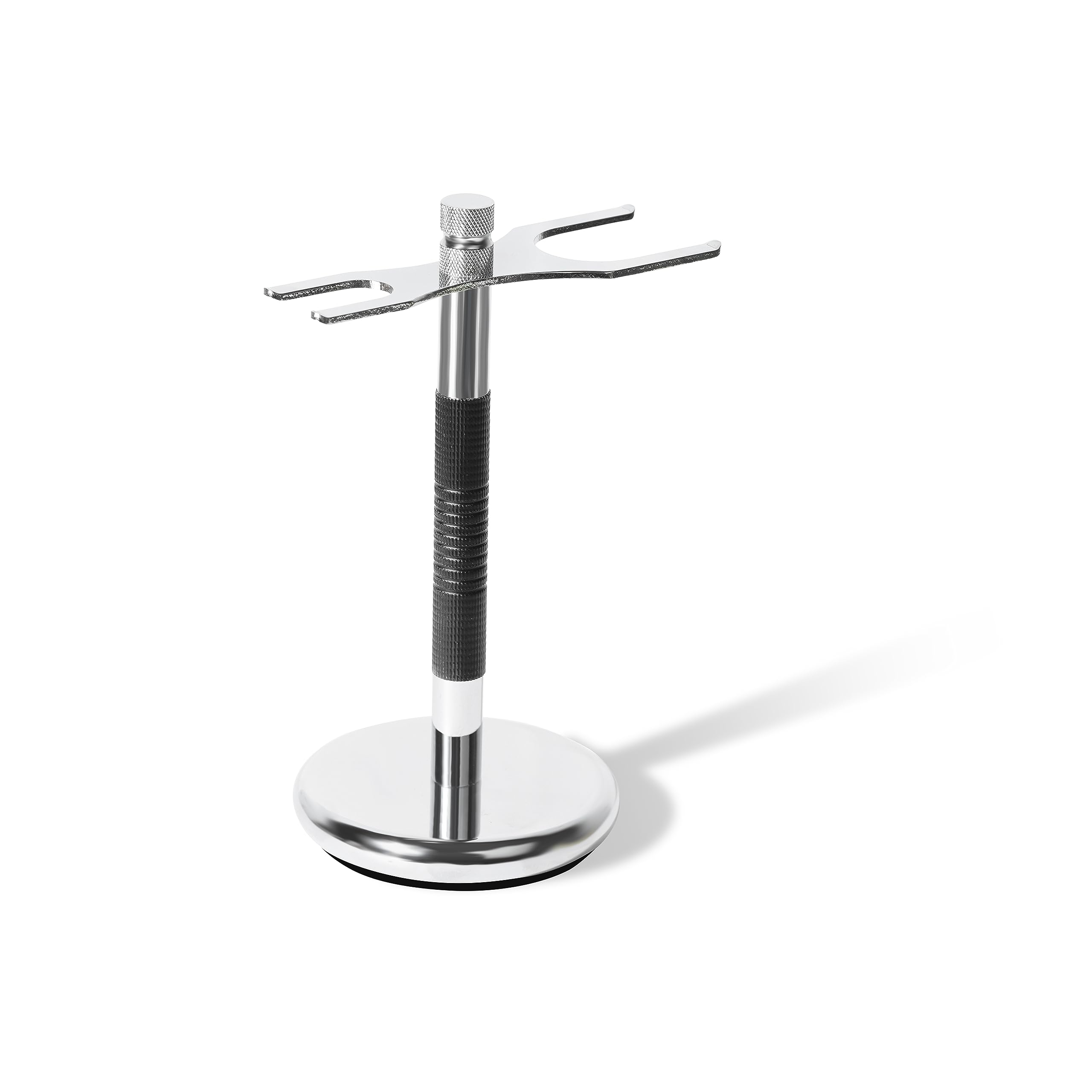 FOREST HILL Ashford Stand Premium Stainless Steel Shaving Brush & Razor Stand, Organize & Showcase Your Razor & Brush Holder in Style, Non Slip Base, Safety Shaver Organizer For Shower Room & Bathroom
