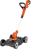 BLACK+DECKER 3-in-1 String Trimmer/Edger & Lawn Mower, 6.5-Amp, 12-Inch, Corded...
