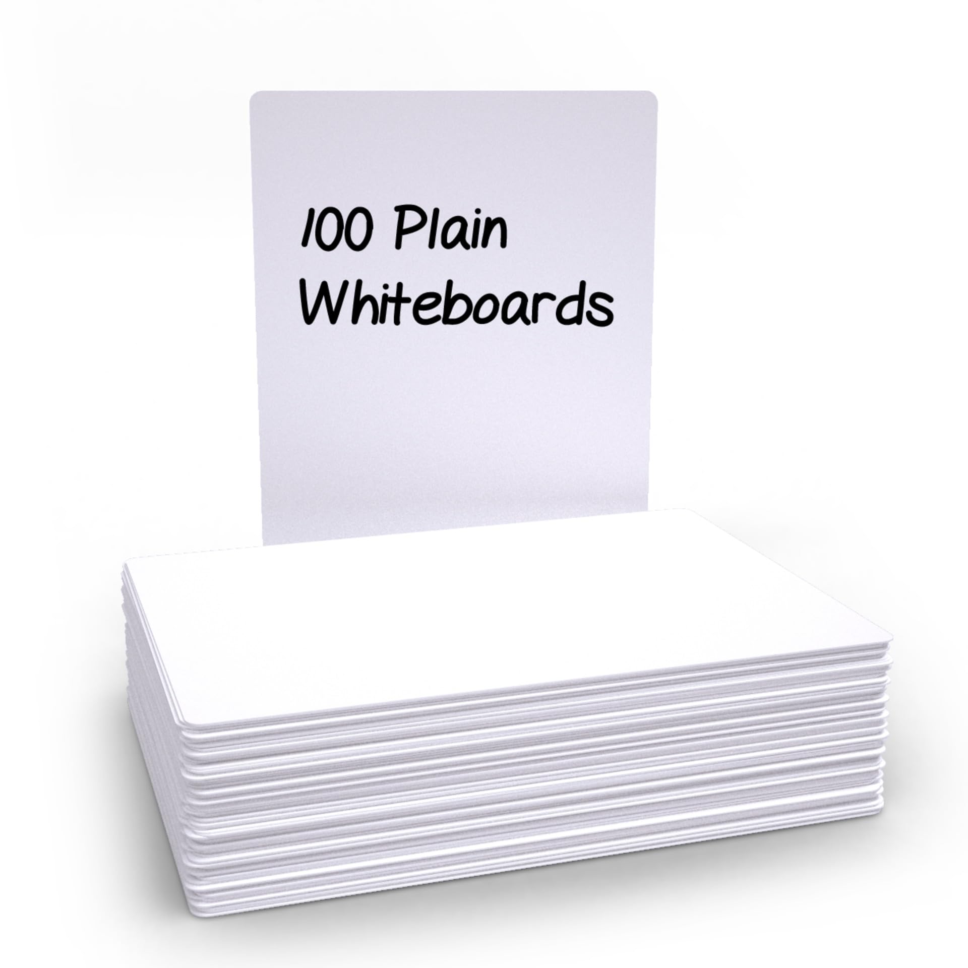 Show-me - A4 Mini Whiteboards | Plain Drywipe Boards | Lightweight 0.5mm Super-Flexible Design | Portable Classroom and Study Essential for School Use, Pack of 100