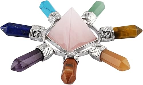 Rockcloud - Pirámide generadora de energía elaborada de piedras y cristales con propiedades curativas para Reiki