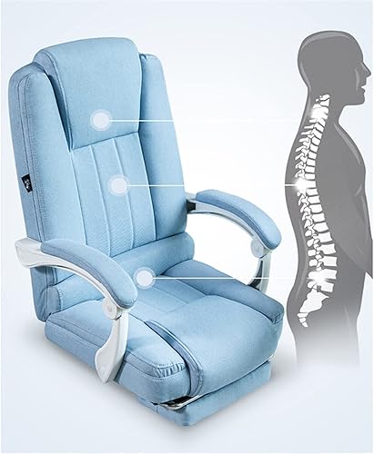 Miniatura 6 de XDASH Office Chair Armless Fabric Computer Chair Soft Office Chair Reclining Cotton Chair 360 Degree Rotating Game Chair Rest Chair